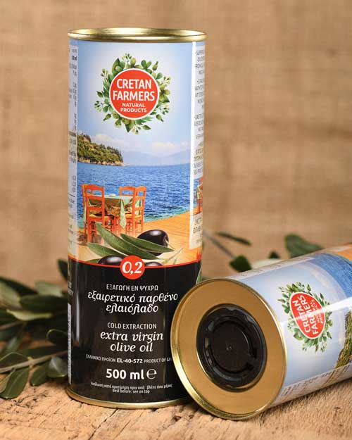 Mildes, natives Olivenöl aus Kreta (500ml)-0