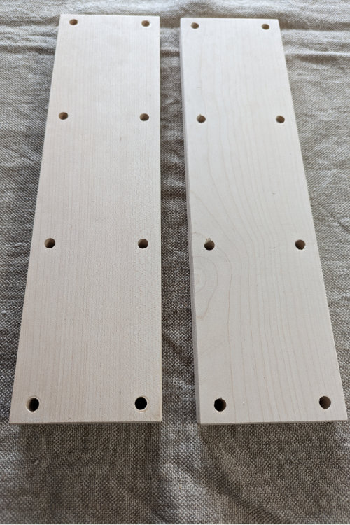 Ergänzung: 2 Kopfteile für Holzbackrahmen aus Ahornholz Grösse XL-1542