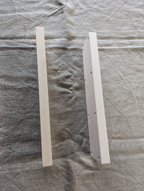 Ergänzung: 2 Kopfteile für Holzbackrahmen aus Ahornholz Grösse XL-1543