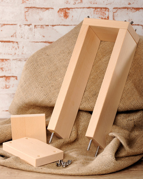 Ergänzung: 2 Kopfteile für Holzbackrahmen aus Ahornholz Grösse XL-0